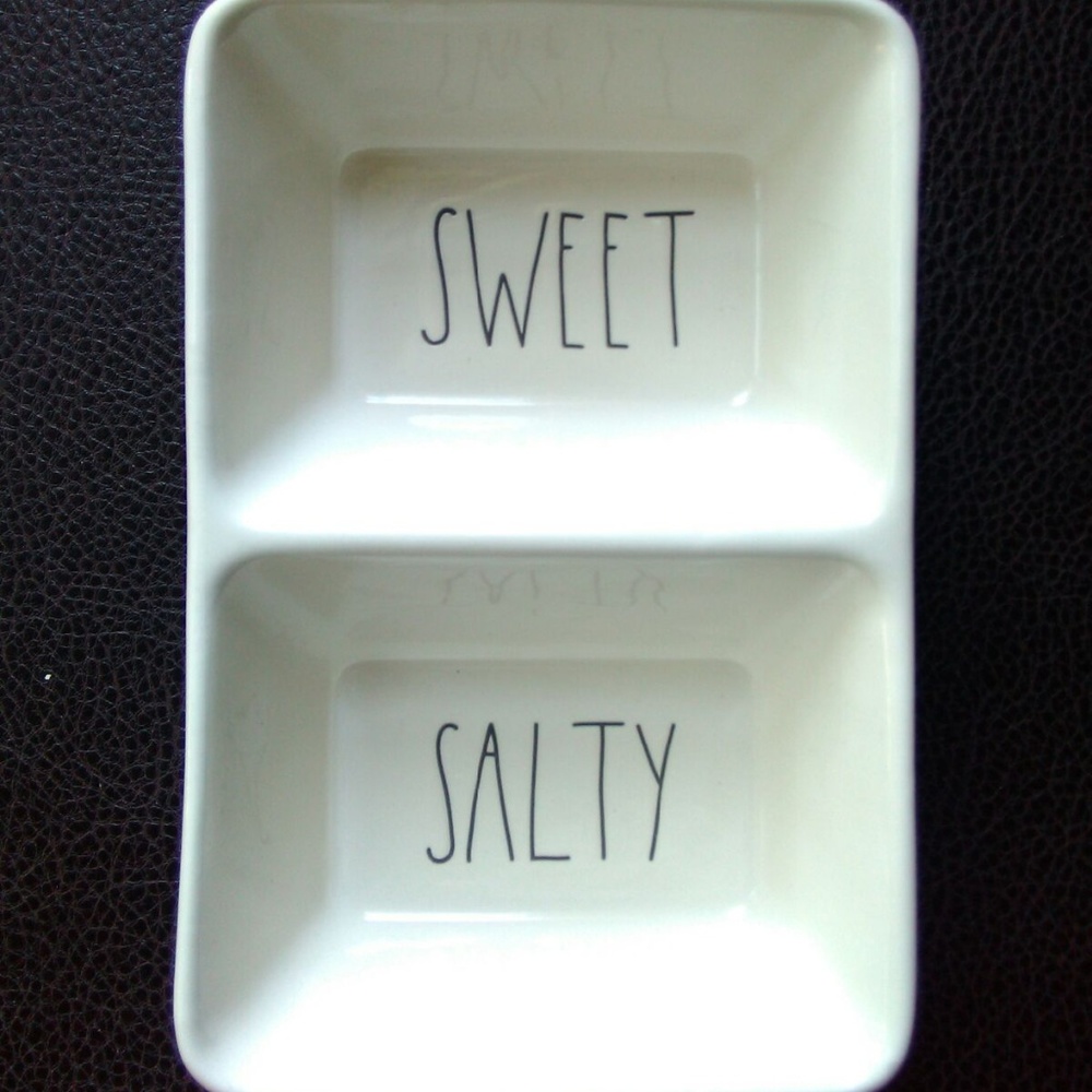 Rae Dunn/Magenta Ceramic Divided Snack